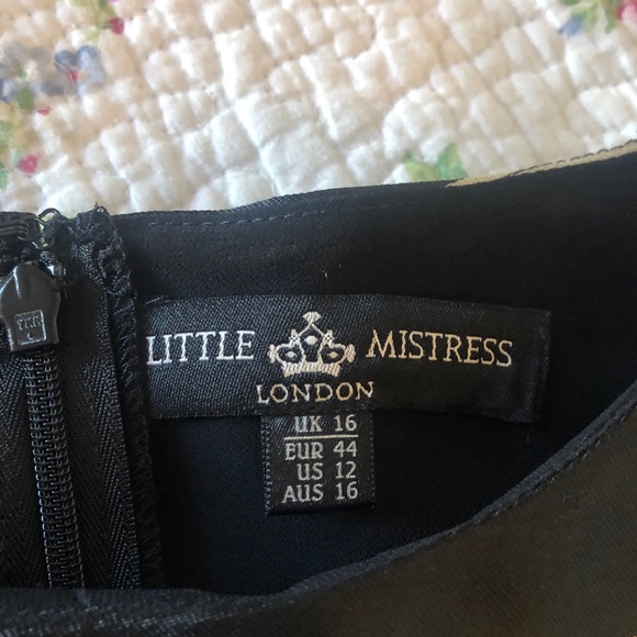 Sleeveless Black and Gold Party Dress - Picture 5 of 5